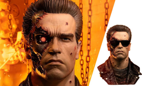 PRE - ORDER: PureArts Terminator 2 T - 800 Model 101 (Battle Damaged) Art Mask - collectorzown