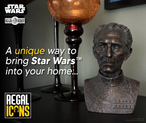 PRE - ORDER: Regal Robot Regal Icons Grand Moff Tarkin Bronze - Style Bust - collectorzown