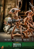 PRE-ORDER: Hot Toys Star Wars The Mandalorian R5-D4, Pit Droid, and BD-72 Sixth Scale Figure Set