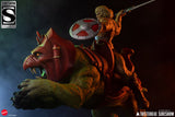 PRE-ORDER: Tweeterhead Masters of the Universe He-Man and Battle Cat Classic Deluxe Maquette