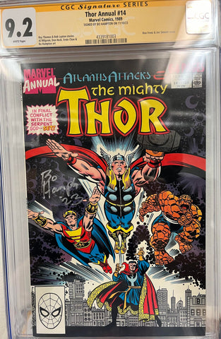 CGC 9.2 Signature Series Thor Annual #14 Signed by Bo Hampton - 1989 - collectorzown