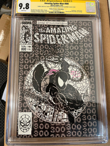 CGC 9.8 Signature Series Amazing Spider-Man #800 Shattered Time Mosaic Signed, Sketch & 22/50 by Matthew Dimasi - collectorzown
