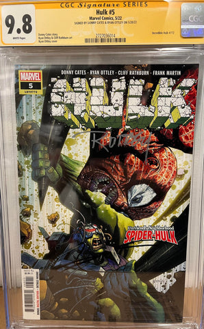 CGC 9.8 Signature Series Hulk #5 Signed by Donny Cates & Ryan Ottley - collectorzown