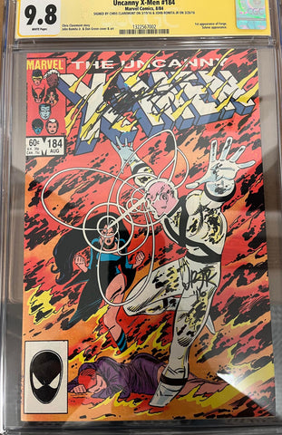 CGC 9.8 Signature Series Uncanny X-Men #184 Signed by Chris Claremont & John Romita Jr. - collectorzown