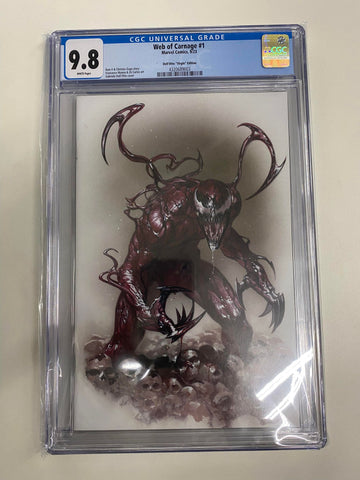 CGC 9.8 Web of Carnage #1 Gabriele Dell'Otto Exclusive Virgin Variant - collectorzown