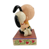 Enesco Charlie Brown Snoopy Hugging Statue - collectorzown