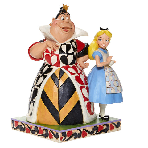 Enesco Disney Traditions Alice & Queen of Hearts Statue - collectorzown