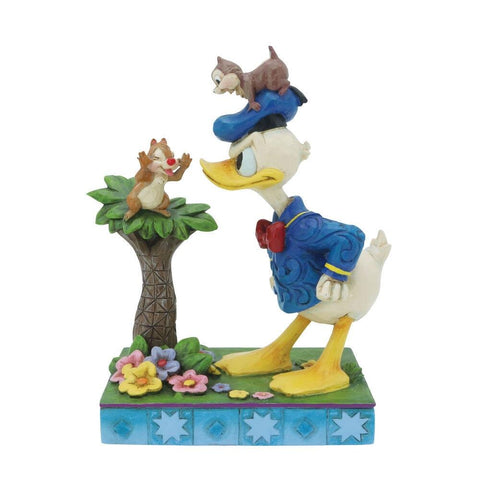 Enesco: Enesco Disney Traditions Donald with Chip & Dale Statue - collectorzown