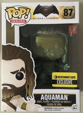 Funko Pop! Heroes: Batman V Superman Aquaman (Patina) #87 Entertainment Earth Exclusive - collectorzown