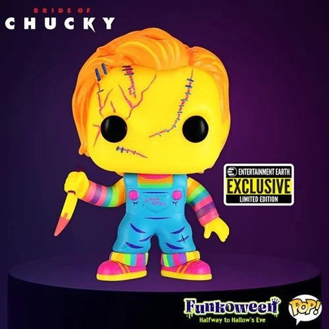 Funko Pop! Movies: Bride of Chucky Chucky Black Light #315 Entertainment Earth Exclusive - collectorzown