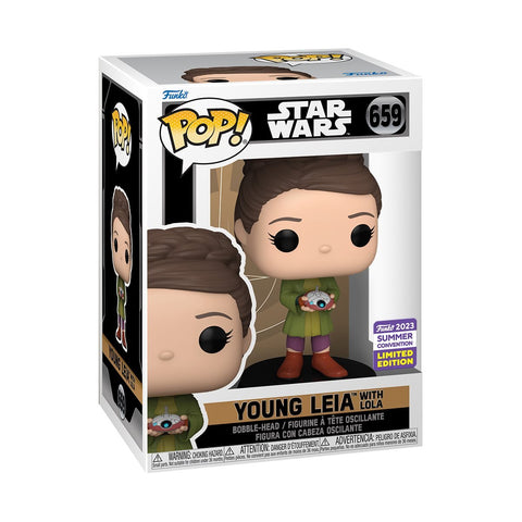 Funko Pop! Star Wars: Obi-Wan Kenobi Young Leia with Lola #569 Summer Convention Exclusive - collectorzown