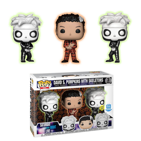 Funko Pop! Television: SNL David S. Pumpkins With Skelletons 3 Pack Funko Shop Exclusive - collectorzown