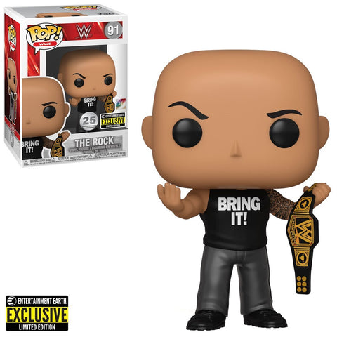 Funko Pop! WWE: The Rock #91 Entertainment Earth Exclusive - collectorzown