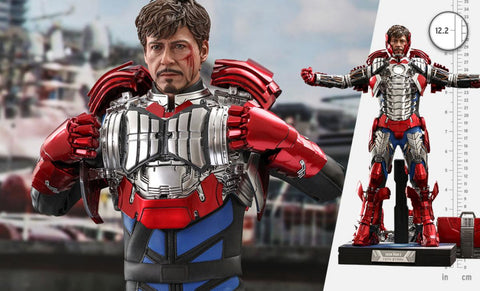 Hot Toys Iron Man 2 Tony Stark (Mark V Suit Up Version) Deluxe Sixth Scale Figure - collectorzown