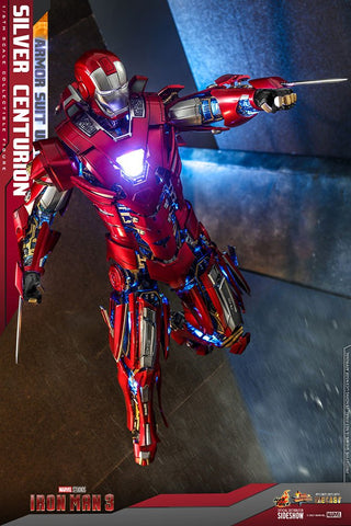 Hot Toys Iron Man Mark XXXIII Silver Centurion Suit Up Sixth Scale Hot Toys Iron Man Mark XXXIII Silver Centurion Suit Up Sixth Scale