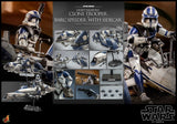 Hot Toys Star Wars The Clone Wars Heavy Weapons Clone Trooper and BARC Speeder with Sidecar Sixth Scale Figure Set - collectorzown
