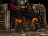 Iron Studios Star Wars The Mandalorian Boba Fett & Fennec Shand on Throne Deluxe 1:10 Scale Statue - collectorzown