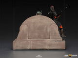 Iron Studios Star Wars The Mandalorian Boba Fett & Fennec Shand on Throne Deluxe 1:10 Scale Statue - collectorzown