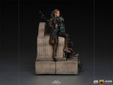 Iron Studios Star Wars The Mandalorian Boba Fett & Fennec Shand on Throne Deluxe 1:10 Scale Statue - collectorzown