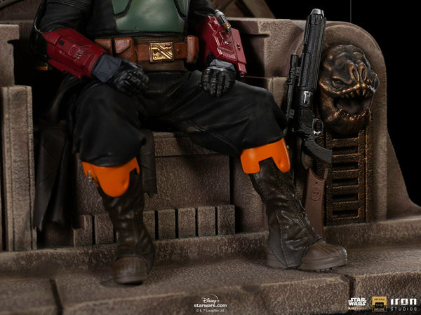 Star Wars-Mandalorian: Boba Fett On Throne Deluxe | Figurky a sošky