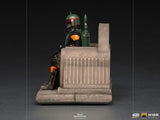 Iron Studios Star Wars The Mandalorian Boba Fett on Throne Deluxe 1:10 Scale Statue - collectorzown