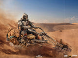 Iron Studios The Mandalorian on Speederbike Deluxe 1/10 Scale Statue - collectorzown