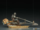 Iron Studios The Mandalorian on Speederbike Deluxe 1/10 Scale Statue - collectorzown