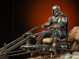 Iron Studios The Mandalorian on Speederbike Deluxe 1/10 Scale Statue - collectorzown