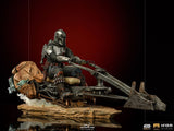 Iron Studios The Mandalorian on Speederbike Deluxe 1/10 Scale Statue - collectorzown