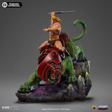PRE-ORDER: Iron Studios Masters of the Universe He-Man and Battle Cat 1/10 Art Scale Statue - collectorzown