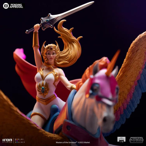 PRE-ORDER: Iron Studios Masters of the Universe: She-Ra and Swift Wind Art Scale 1/10 Statue - collectorzown