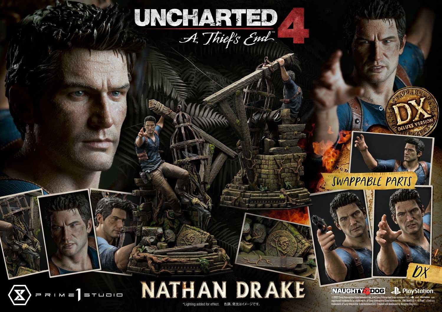 1/4 Quarter Scale Statue: Nathan Drake Deluxe Bonus Version Uncharted 4 A  Thief's End Ultimate Premium Masterline 1/4 Statue by Prime 1 Studio