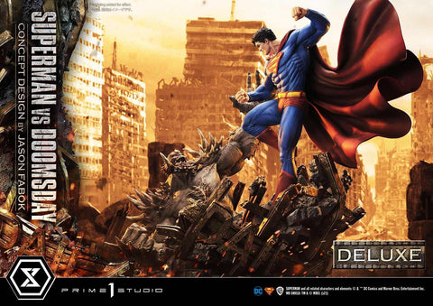 PRE-ORDER: Prime 1 Ultimate Museum Masterline Superman (Comics) Superman VS Doomsday (Concept By Jason Fabok) DX Bonus Version 1/3 Scale Statue - collectorzown