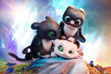 Sideshow Collectibles How to Train Your Dragon Dart, Pouncer, and Ruffrunner Statue - collectorzown