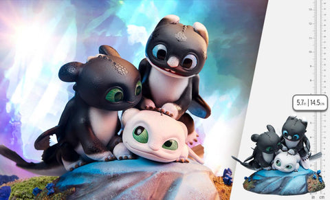Sideshow Collectibles How to Train Your Dragon Dart, Pouncer, and Ruffrunner Statue - collectorzown