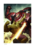 Sideshow Collectibles Hulk vs Hulkbuster Art Print - collectorzown