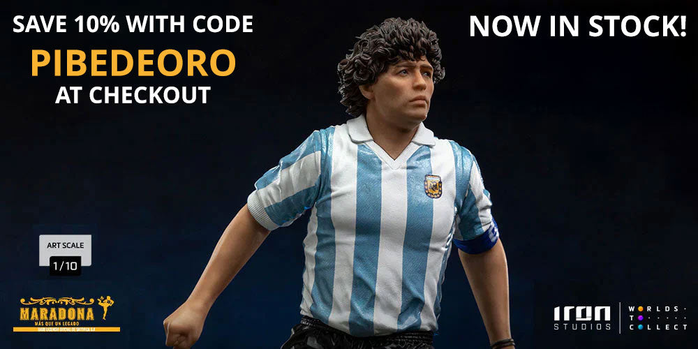 Iron Studios Diego Maradona Argentina Version Collectorzown Exclusive Art Scale 1/10 Statue